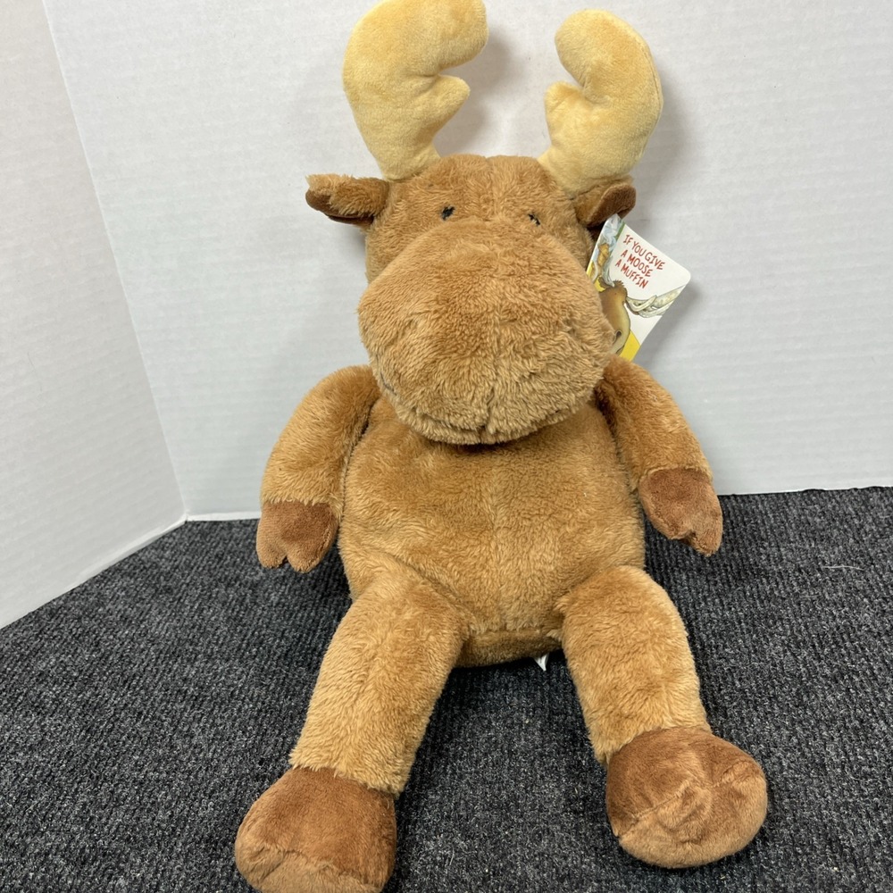 Moose Plush 16" Brown Tan "If You Give A Moose a Muffin" 2022 Kohl's Cares